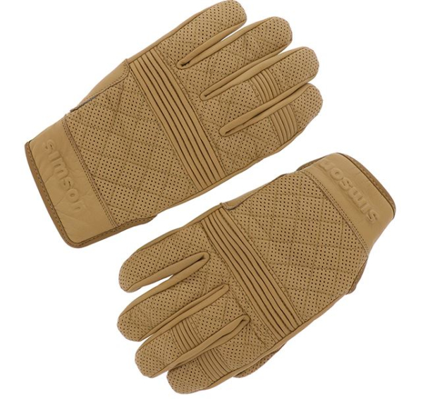 Fahrerhandschuhe, Leder, braun, Motiv: SIMSON