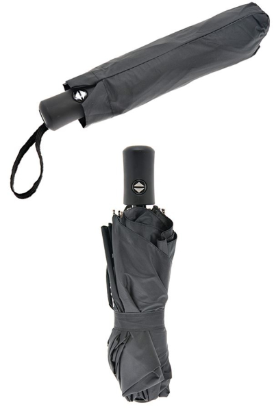 Taschenschirm in schwarz mit weißem Druck "SIMSON" - Logo