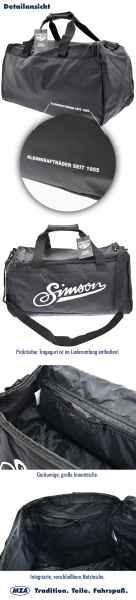 Sporttasche, Farbe: schwarz, Polyester - Motiv: ""SIMSON""