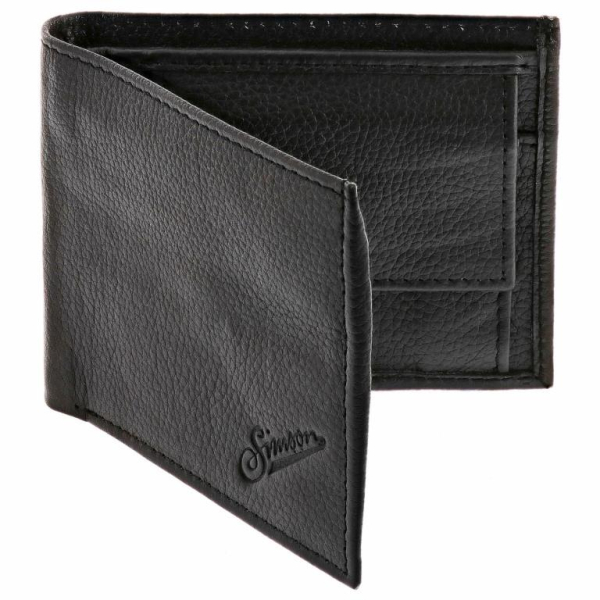 Geldbörse, Farbe: schwarz, Leder - Motiv: ""SIMSON""