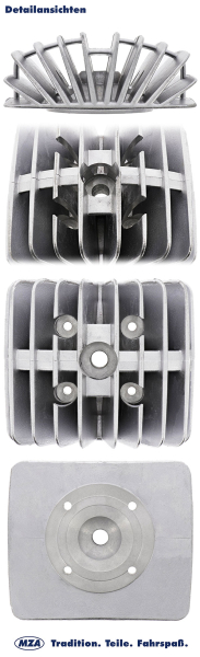 Fächerzylinderkopf Ø38 mm, 100% Standardkontur - S51, SR50, S53